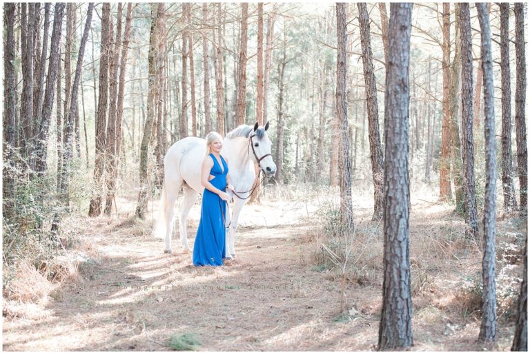 Lexington Horse and Rider Photographer Keeley & Pepe Blue Whimsical Portrait Session