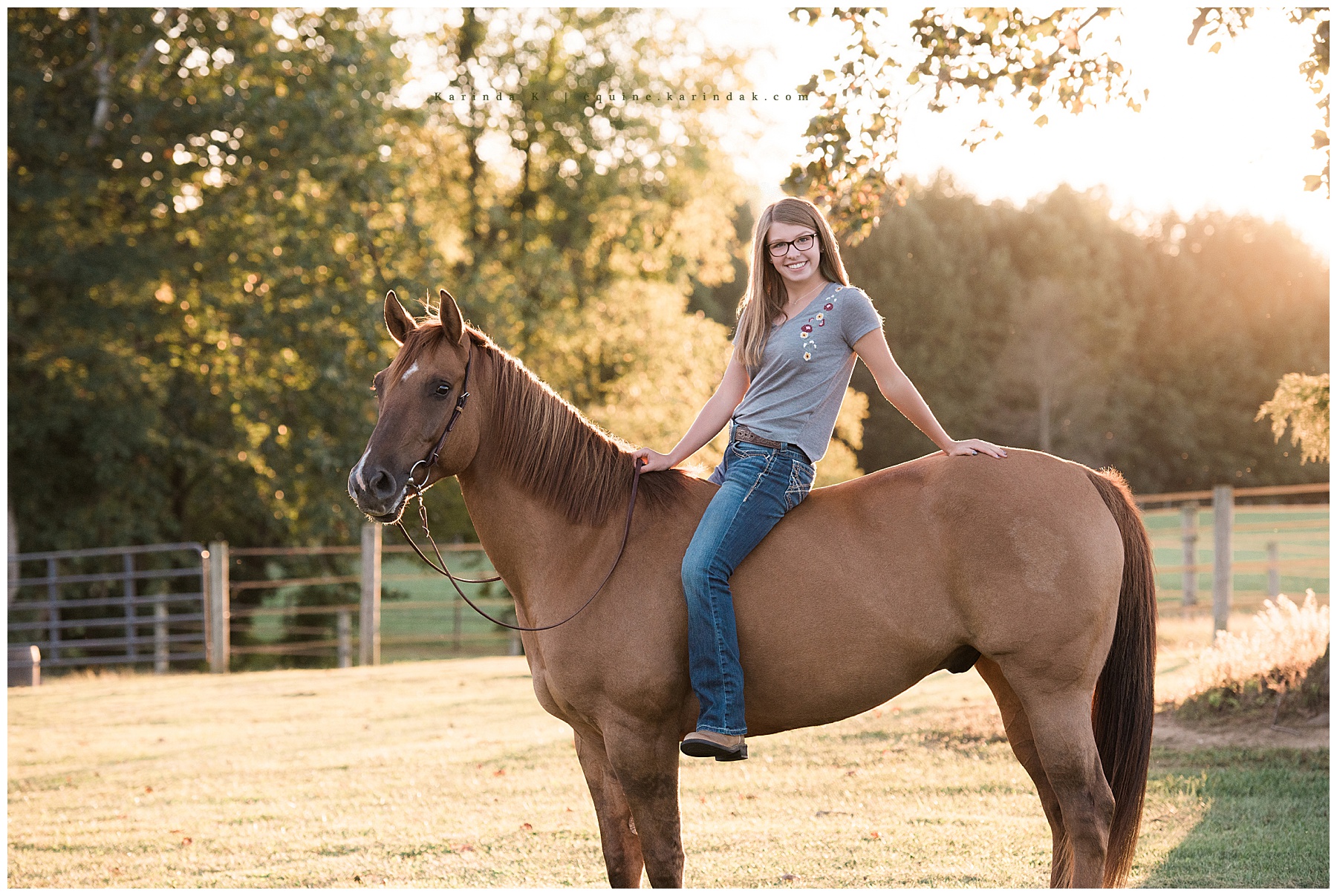western horse and rider casual portraits 