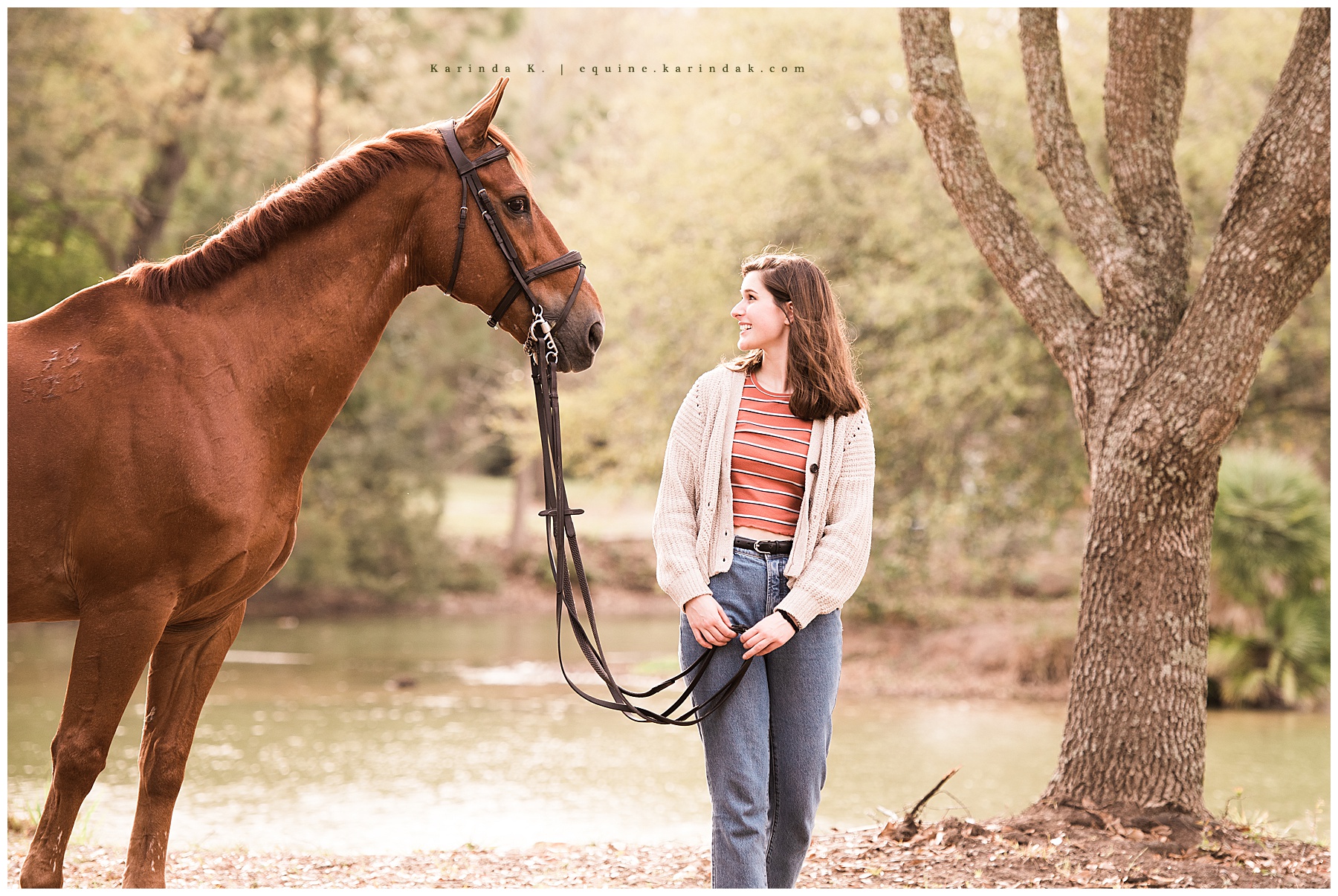 outdoor horse and rider portraits timer ridge farms casual 