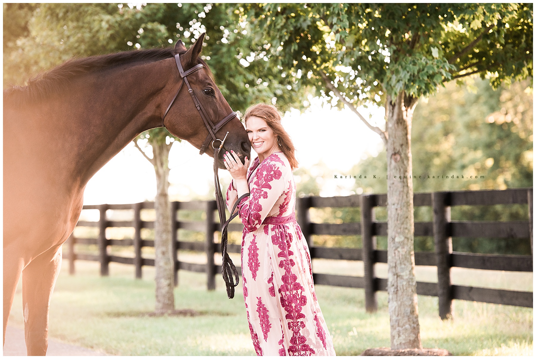 horse and rider whimsical dress portrait 