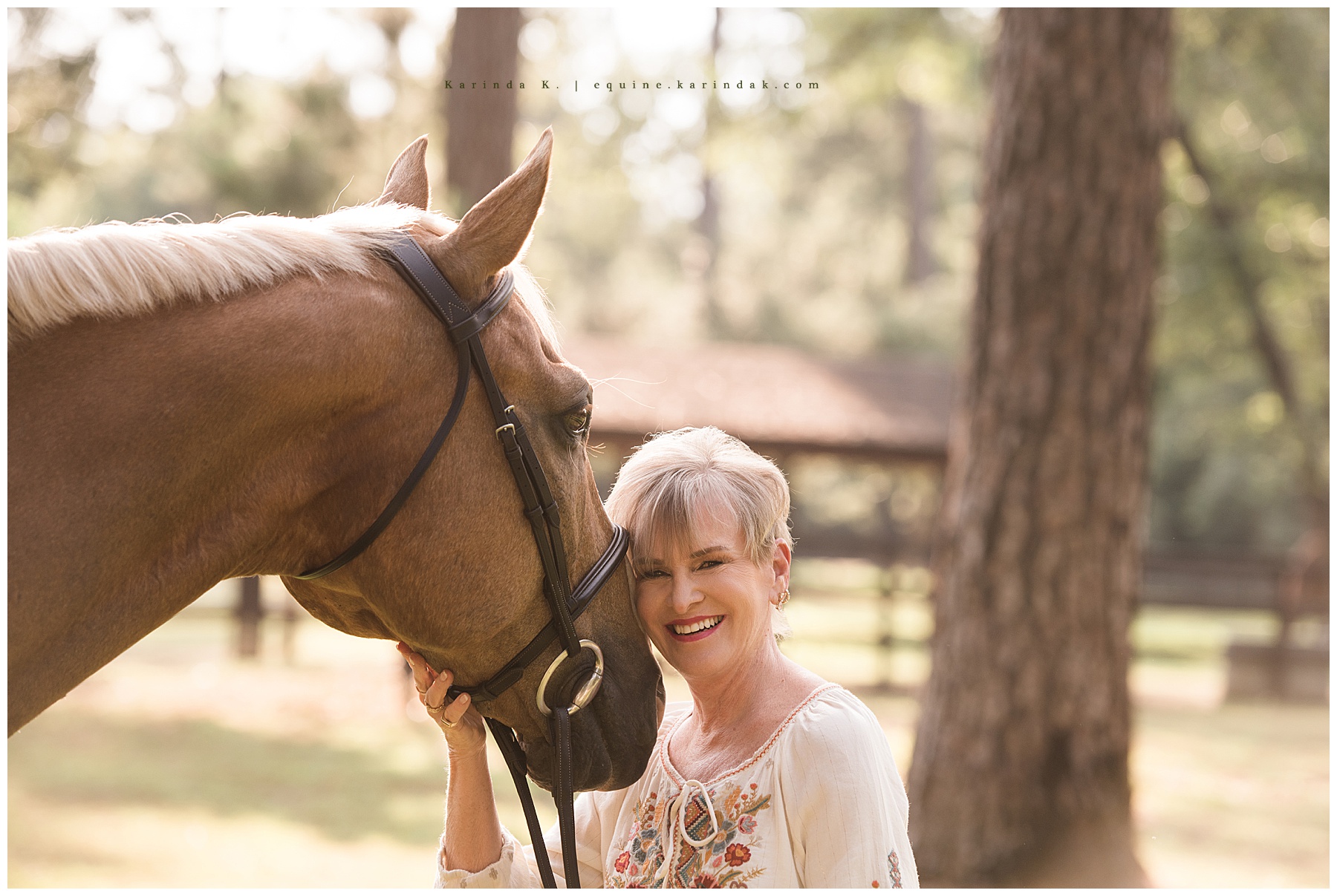 horse and rider close up portrait 