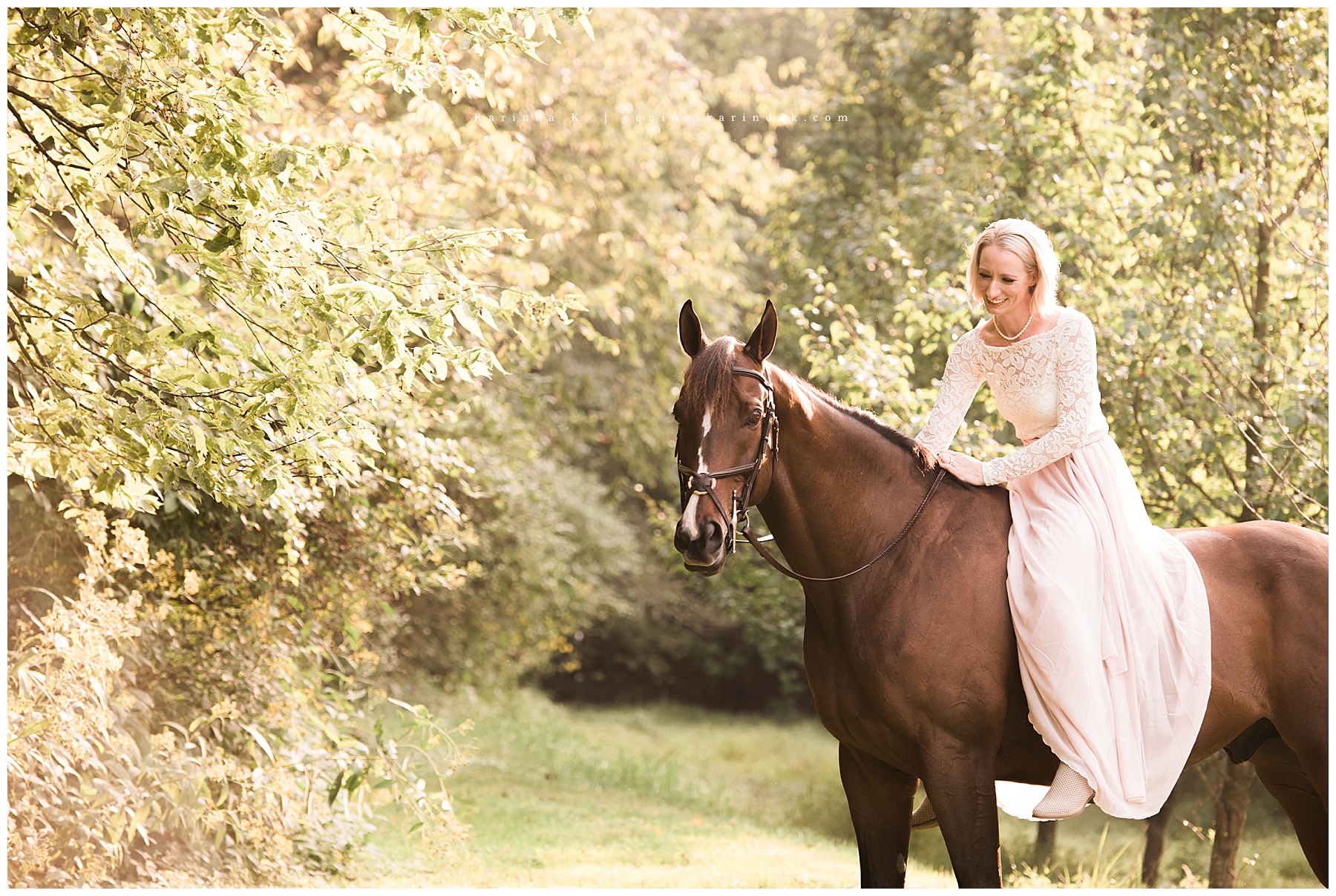 horse and rider long dress inspiration 
