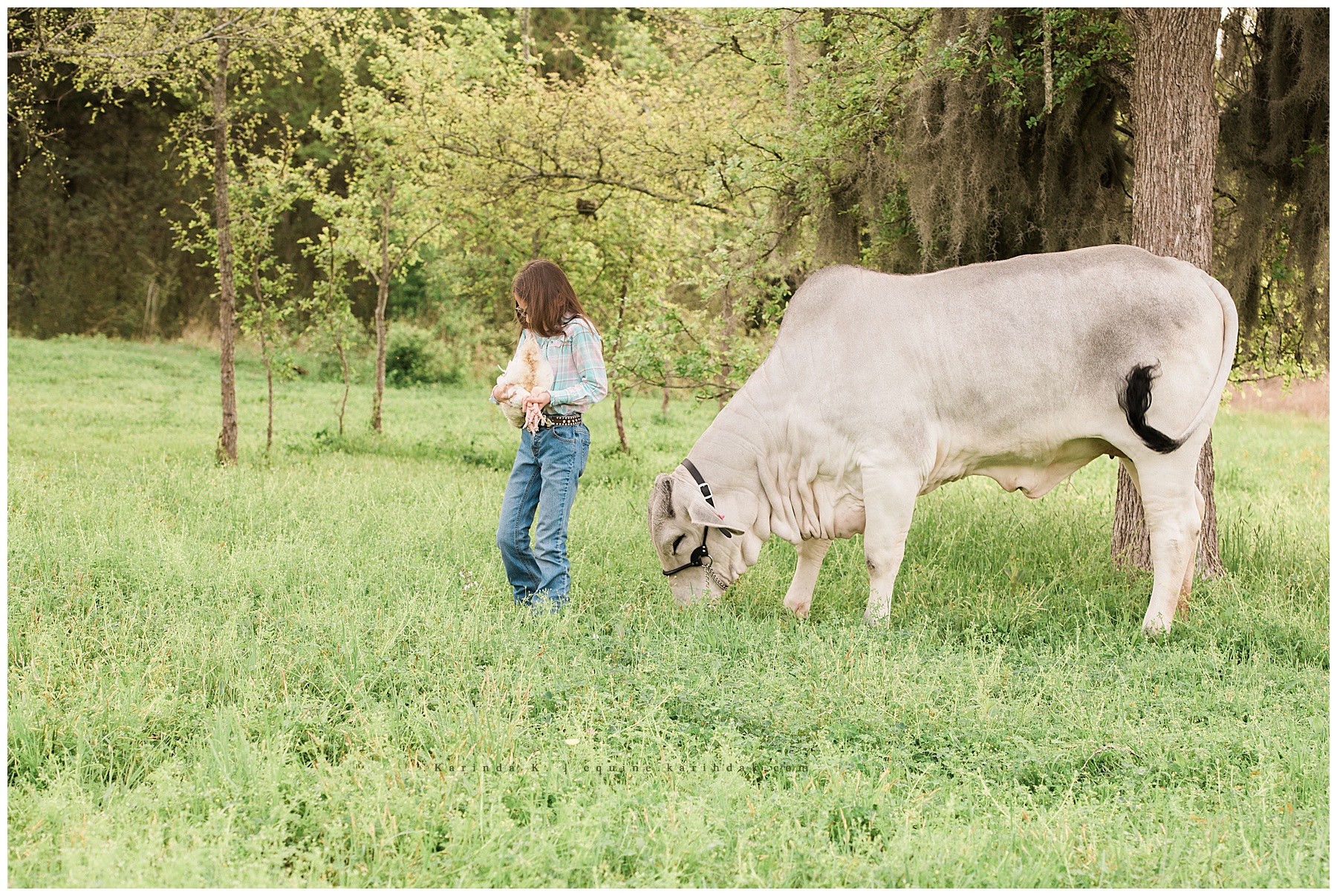 outdoor portraits of children with pets houston, tx