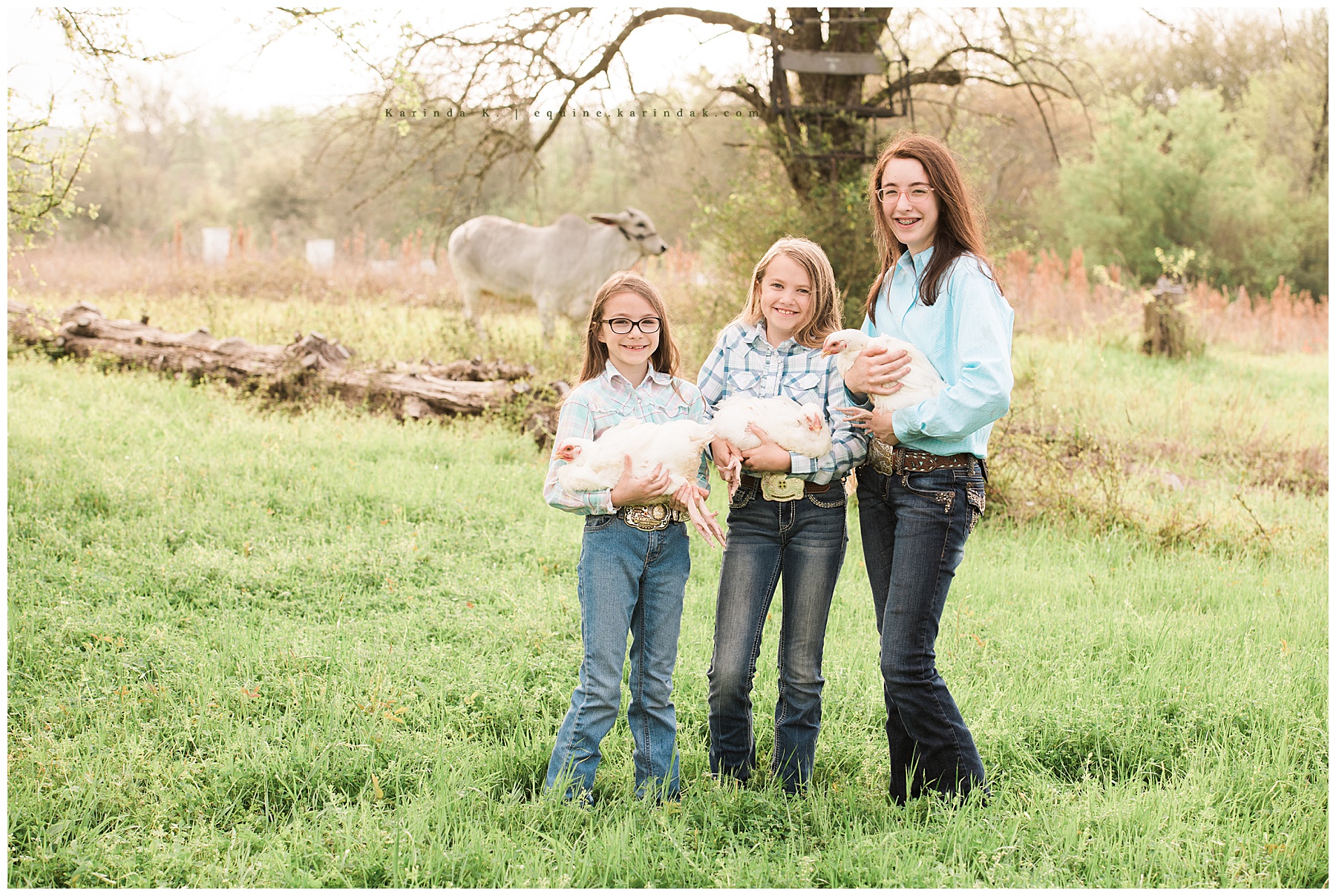 outdoor portraits of children with pets texas 