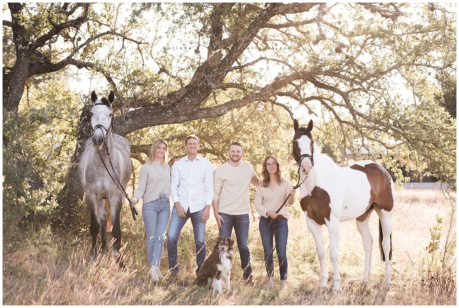 outdoor family portraits including animals houston, texas 