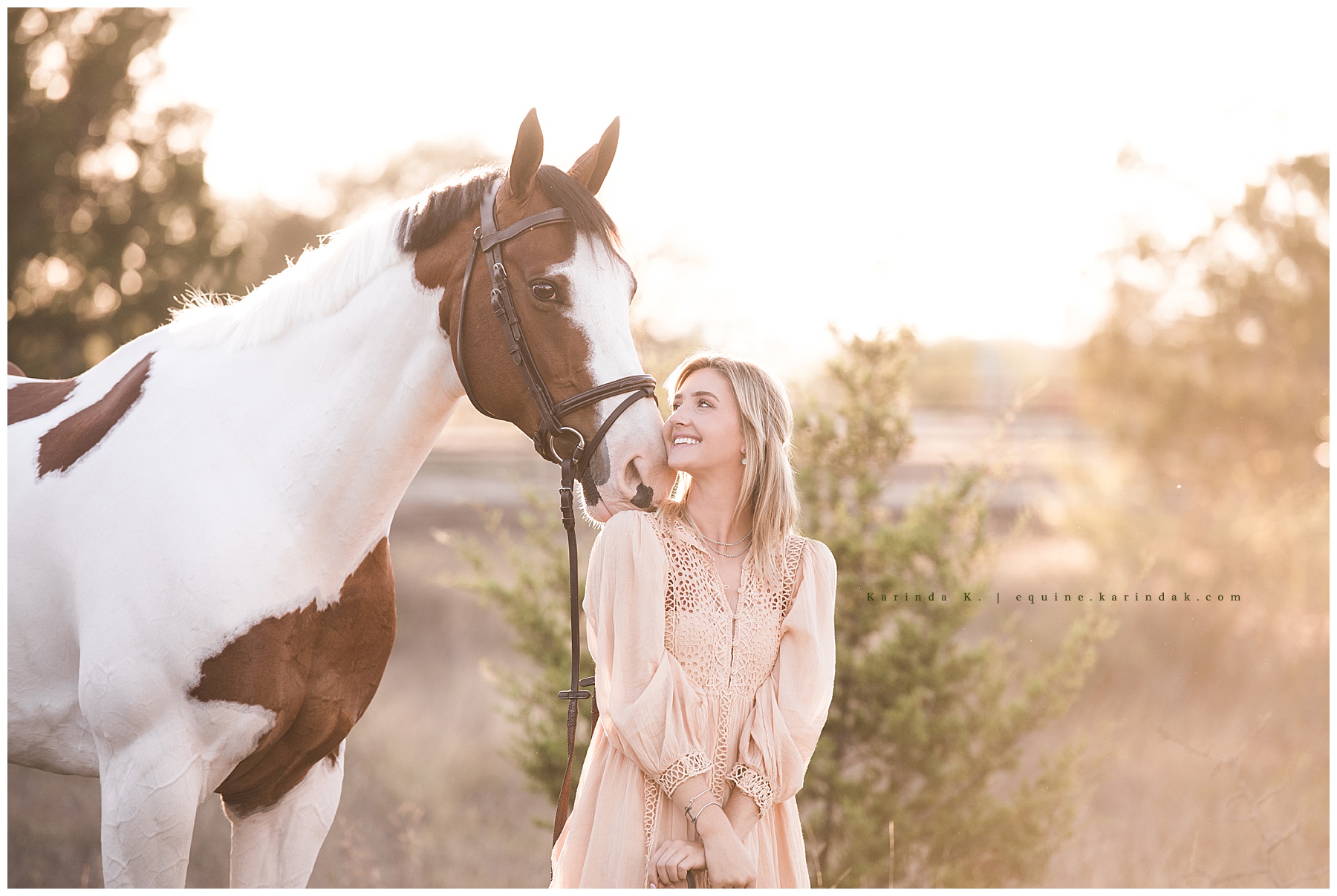 hunter/jumper horse and rider sunset casual sundress portraits spicewood, tx