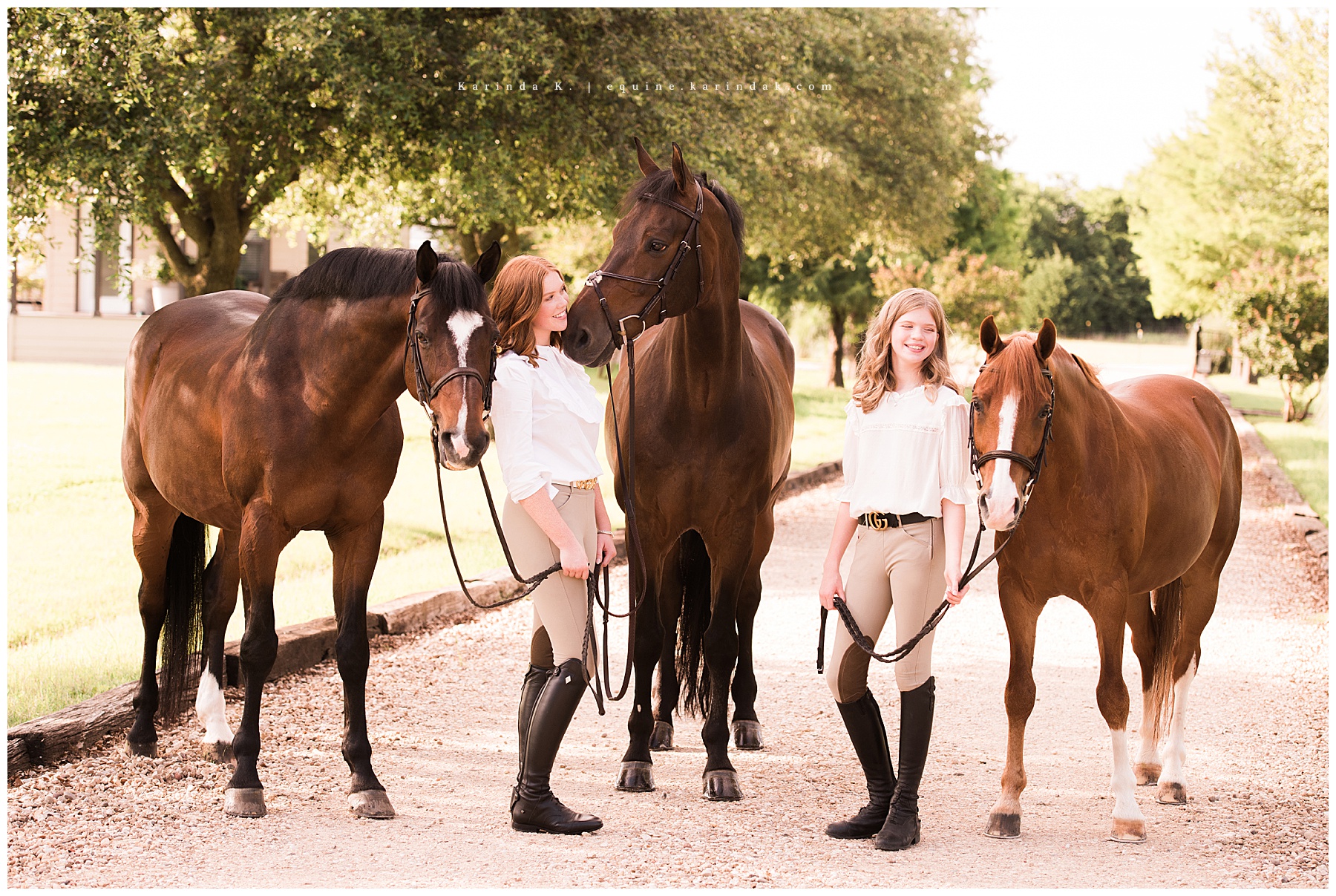 horse and sister portraits with multiple horses ideas 