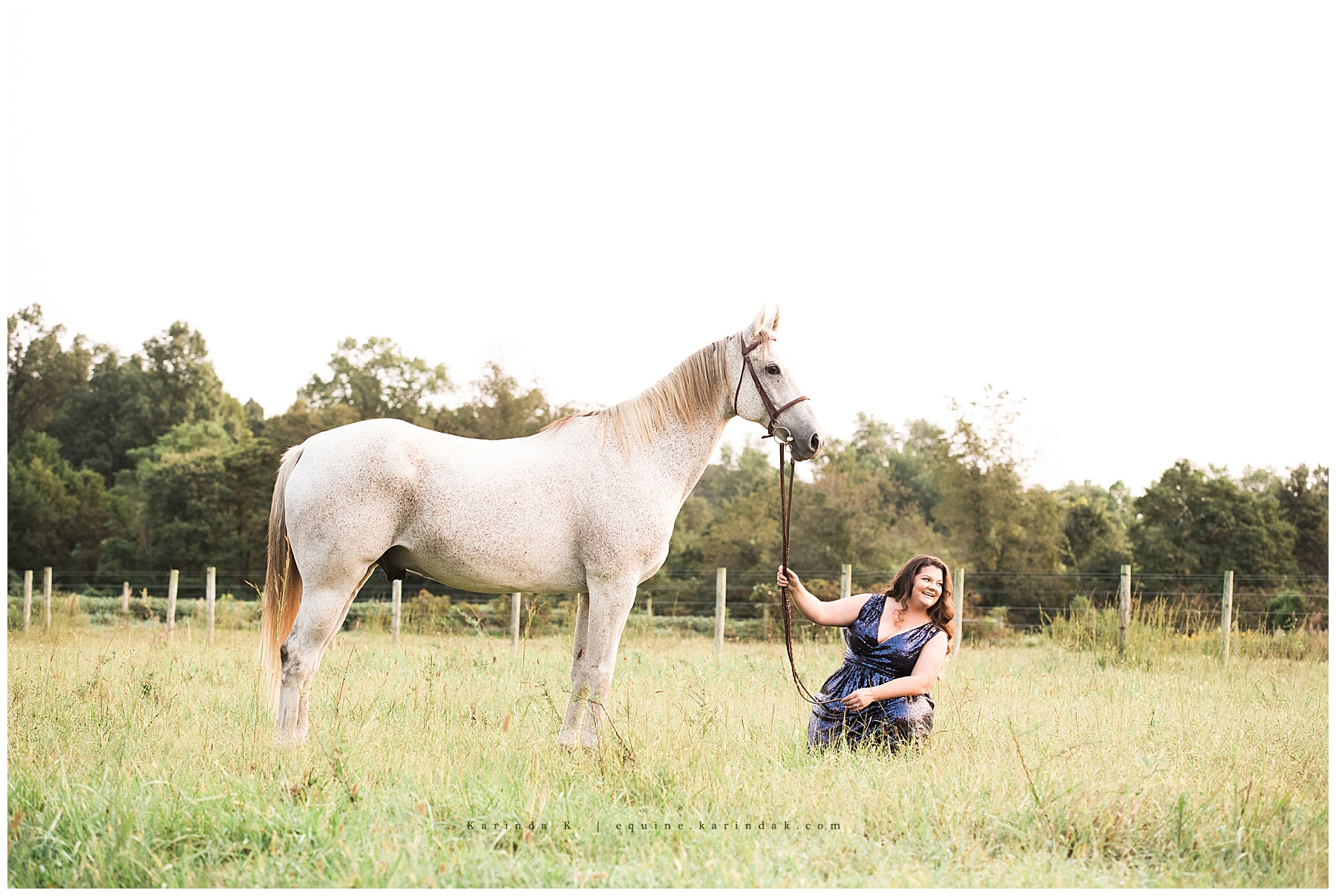horse and rider kneeling side shot pose 