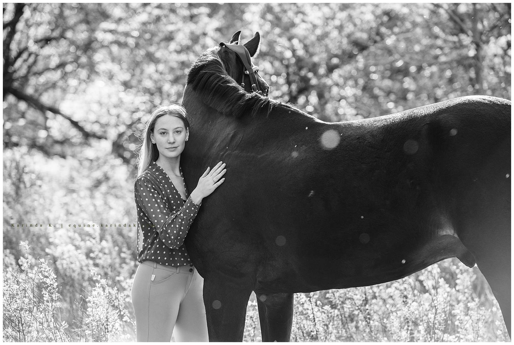 horse and rider side shot portrait casual outfit inspo 