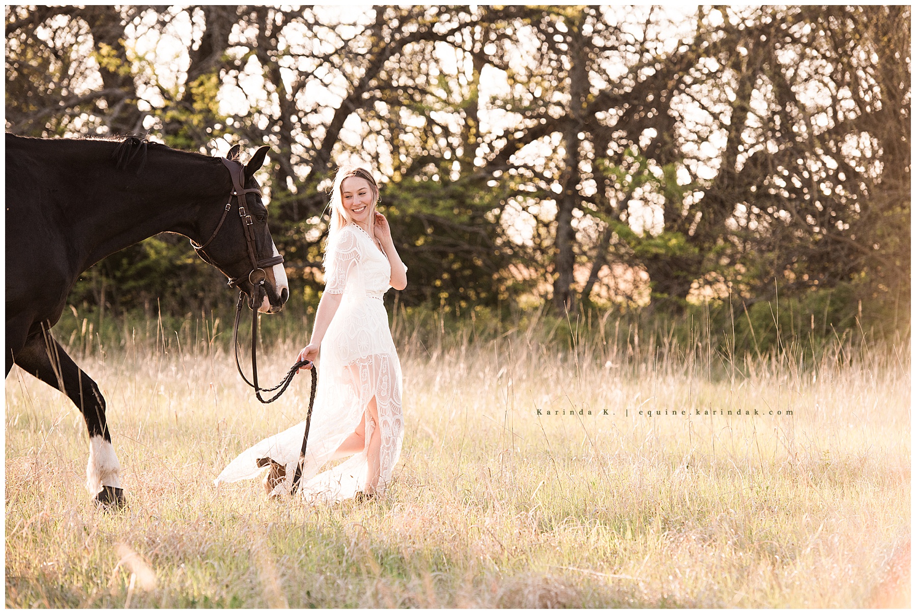 horse and rider portrait walking in field ideas 