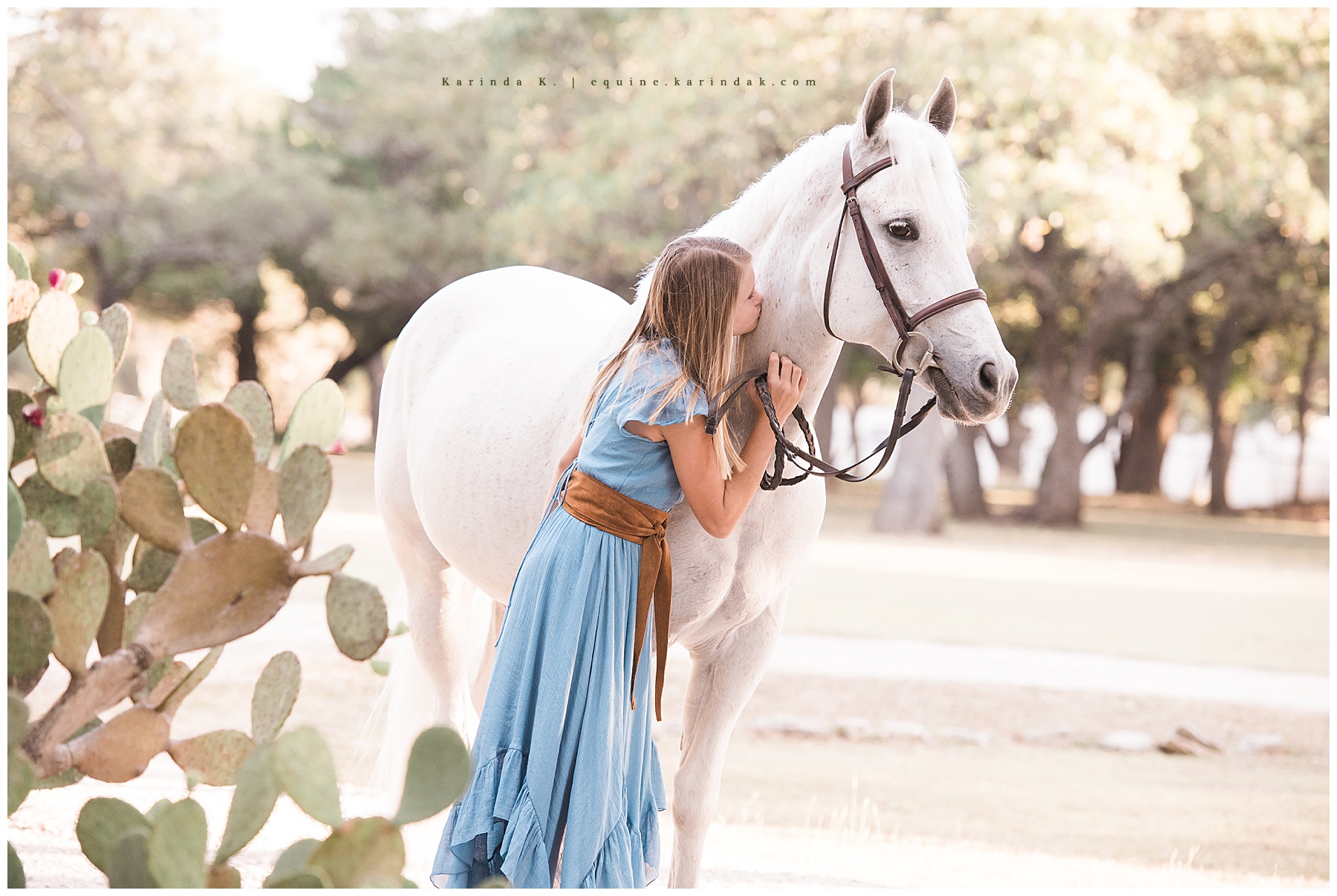 horse and rider portrait kisses