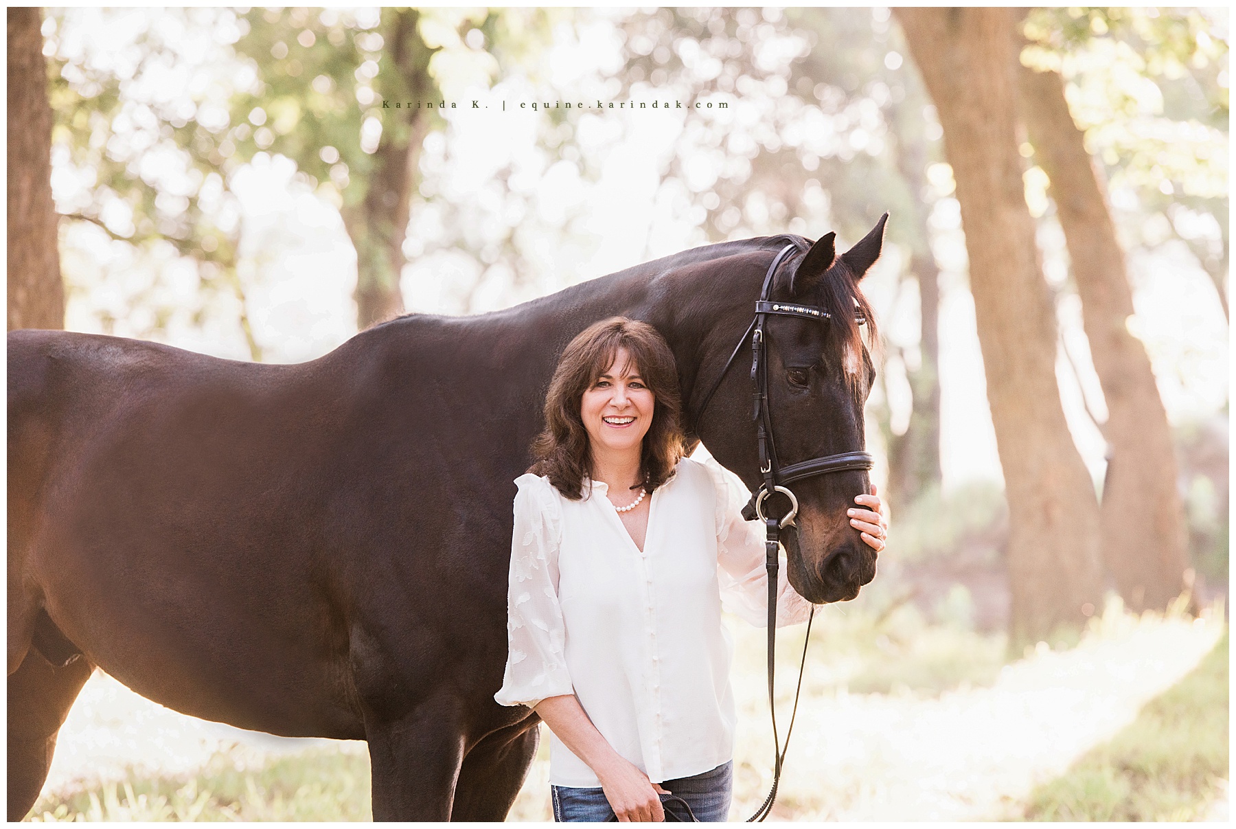 horse and rider poses for portraits 