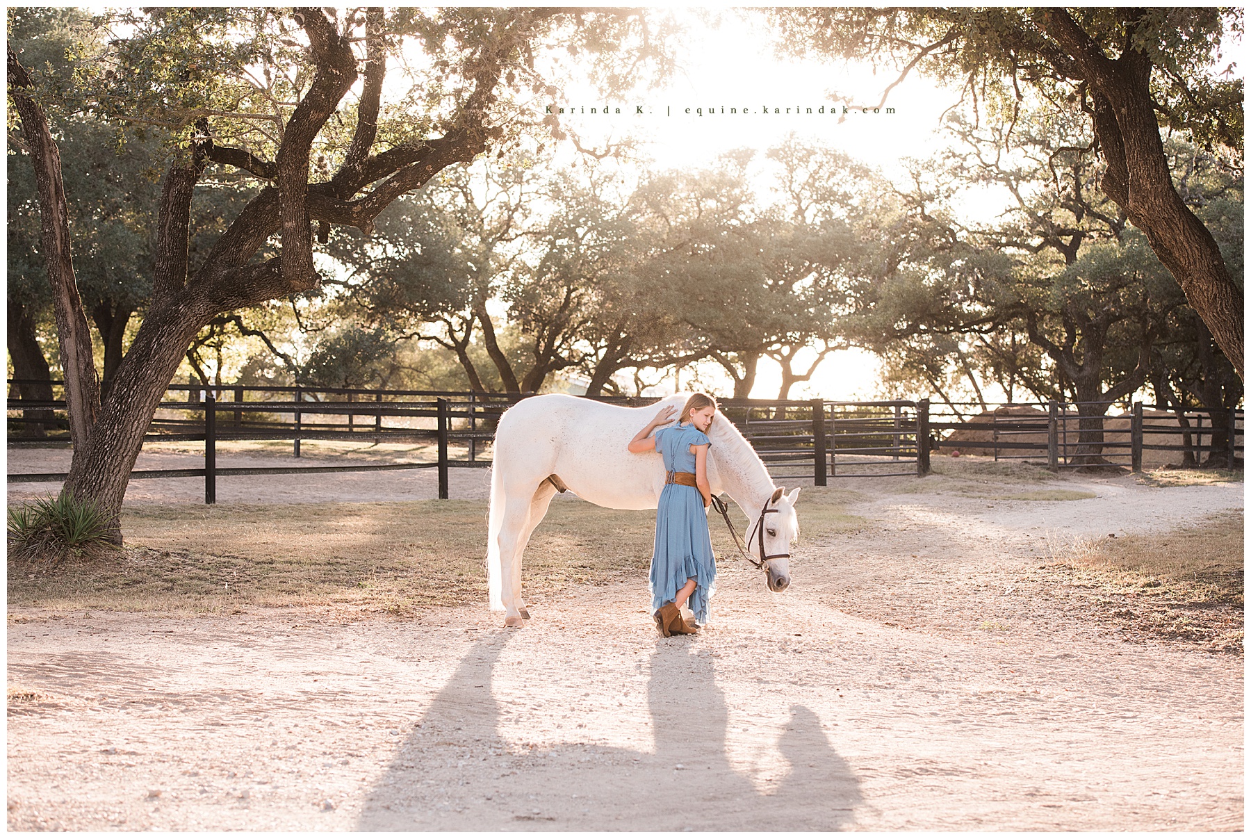 horse and rider portraits in flowy dress